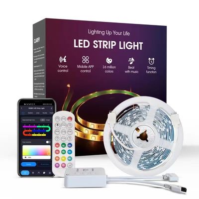 5m สมาร์ทไฟ LED Strip รีโมทคอนโทรล ซิงค์กับเพลงแอดเดรสแอดเดรส SMD5050 Dream Color