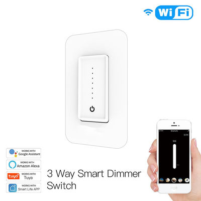 การควบคุมด้วยเสียง White 3 Way Wifi Smart Dimmer Switch