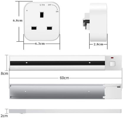 รางรถไฟที่ซ่อนอยู่ในครัว Mobile Revolving Embedded Plug Converter 16A/32A