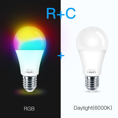 ไม่ต้องใช้ฮับ 5 กิกะเฮิร์ตซ์สมาร์ทหลอดไฟ LED RGBW เปลี่ยนสีเข้ากันได้กับ Alexa และ Google Home