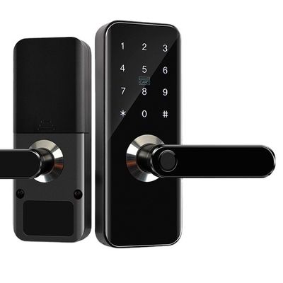 การรักษาความปลอดภัยภายในบ้านลายนิ้วมือสมาร์ท Wifi ล็อคประตู Keyless Entry Door Lock พร้อม Keypad IC Card For