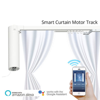 Retro รีโมทคอนโทรล Alexa Smart Curtain เครื่องยนต์ พร้อมราง DIY Smart Home Curtain Opener