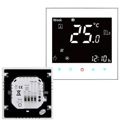 Tuya App Voice Control ตัวจับเวลาเทอร์โมสแตทไร้สายอัจฉริยะ 3A เครื่องทำความร้อนใต้พื้น Wifi Capable Thermostat