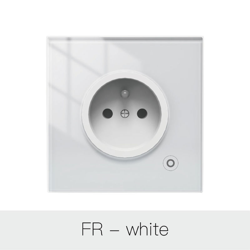 95v Wifi Smart Wall Socket แผงกระจก Outlet Power Monitor สถานะรีเลย์และโหมดแสง